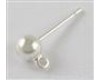 Silver Ballpost Stud with Drop